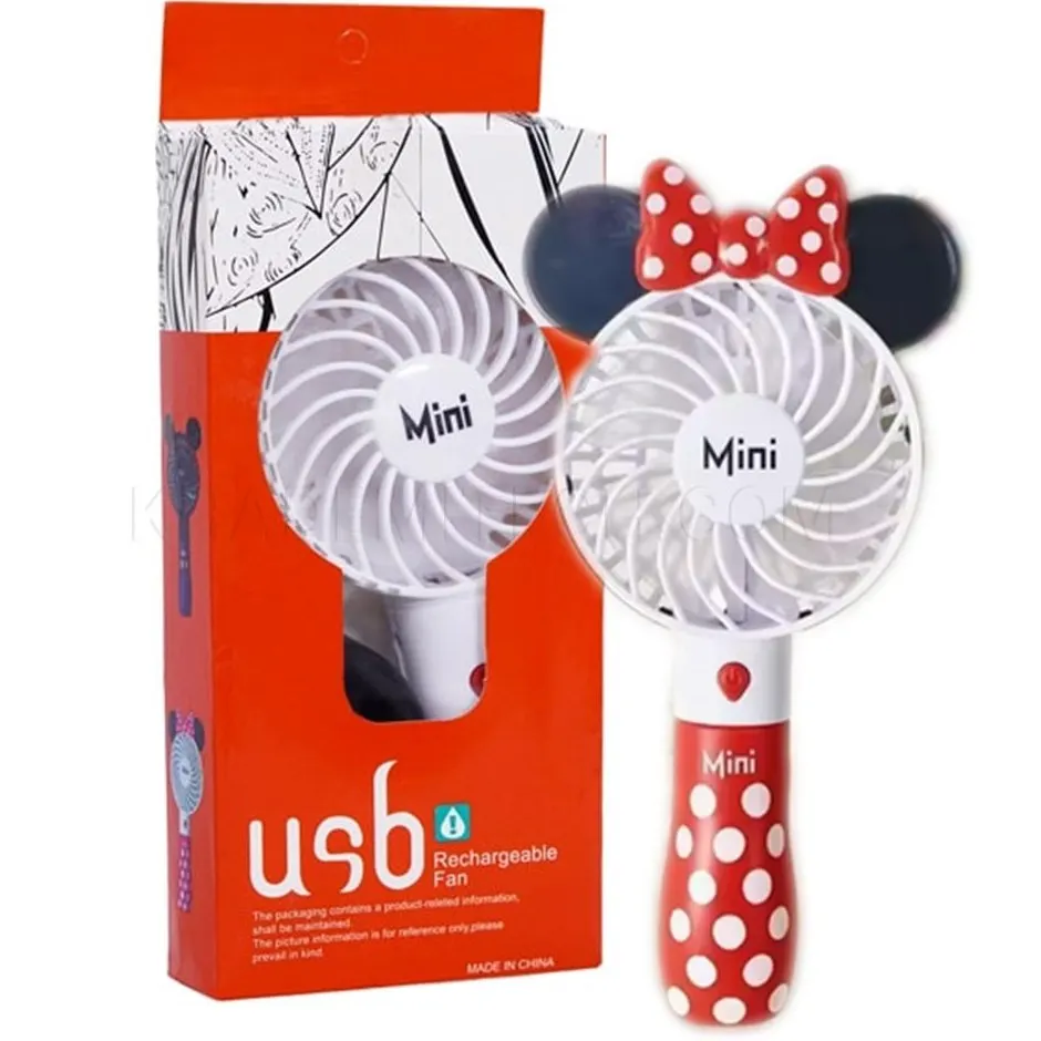 پنکه شارژی طرح میکی موس MINI FAN | خرید پنکه شارژی فانتزی