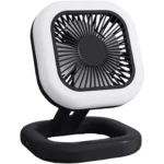 پنکه رومیزی مدل RingLight ظرفیت 2600 میلی آمپر ساعت | خرید پنکه رومیزی شارژی