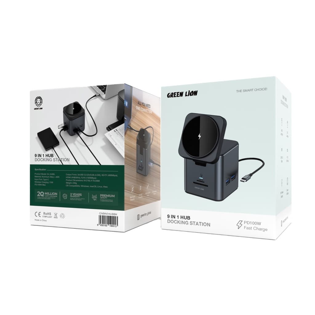 خرید هاب و شارژر گرین لاین 9In1 Hub Docking Station