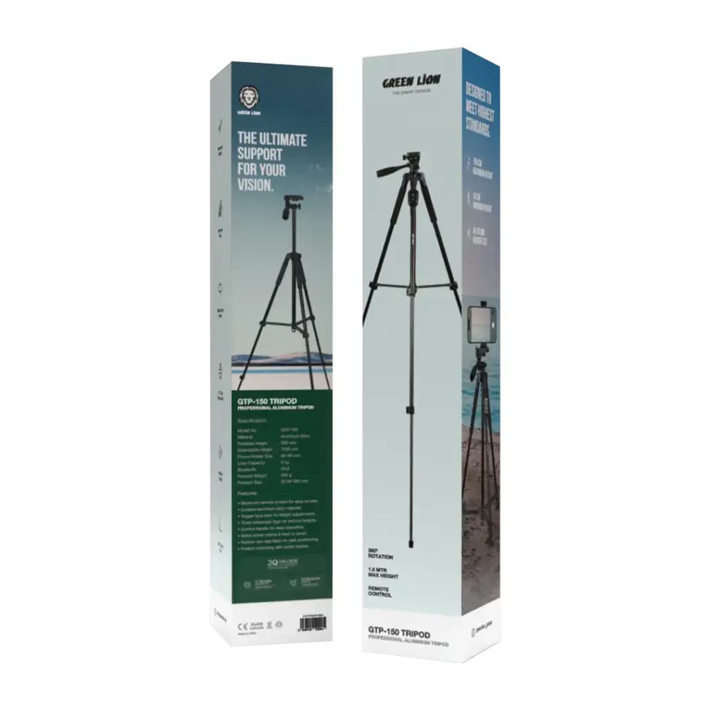 سه‌پایه گرین لاین مدل GTP-150 | پایه مستحکم برای عکاسی و فیلم‌برداری